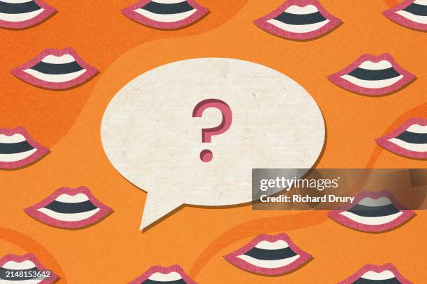 a speech bubble with a question mark inside - frågetecken bildbanksfoton och bilder