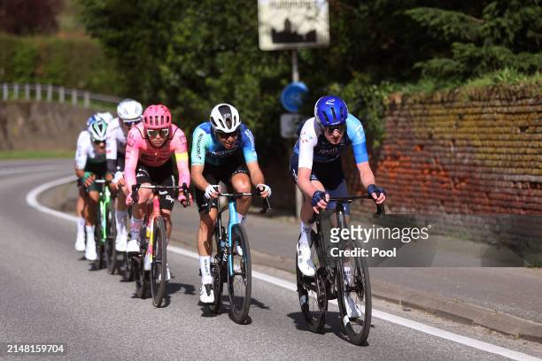 Benoit Cosnefroy of France and Decathlon AG2R La Mondiale Team and Joseph Blackmore of The United Kingdom and Team Israel - Premier Tech compete in...