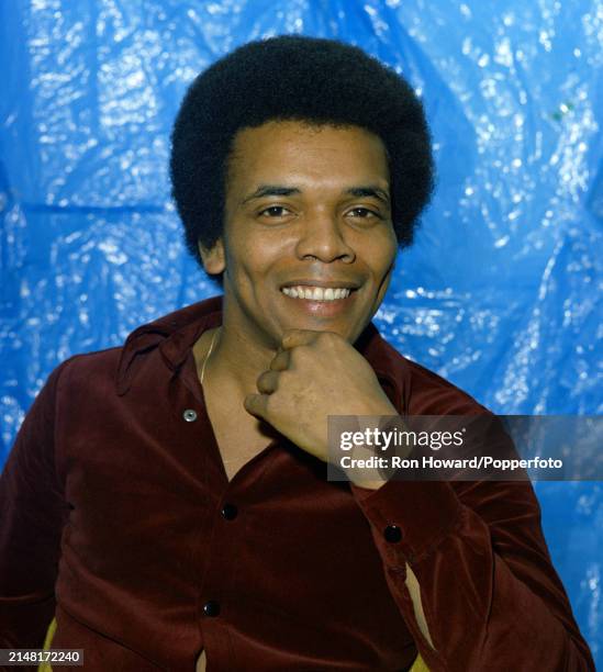 American singer Johnny Nash posed in London circa 1972.