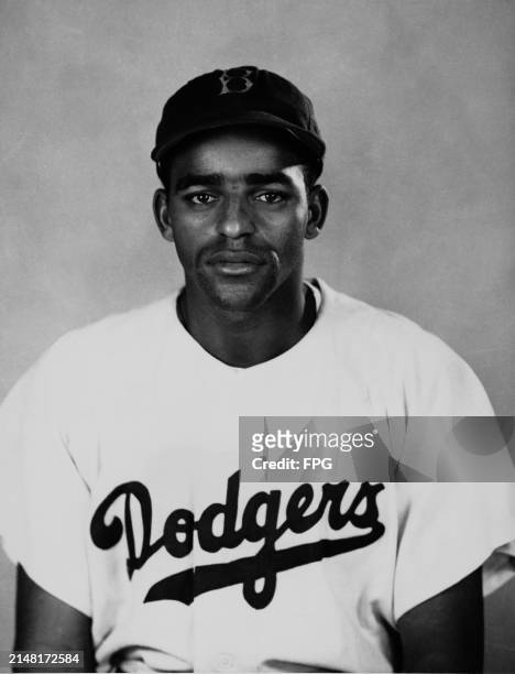 Portrait of Jim Pendleton , Outfilder and Second Baseman for the Brooklyn Dodgers during the Major League Baseball National League season on 23rd...