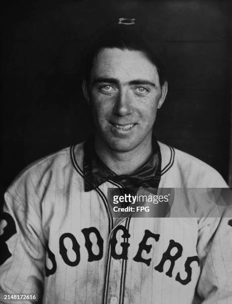 Portrait of Van Lingle Mungo , Right handed Pitcher for the Brooklyn Dodgers of the National League during Major League Baseball Spring Training...