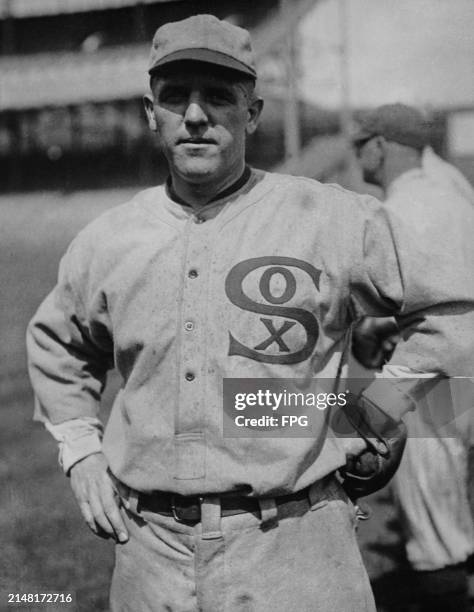 Portrait of Eddie Cicotte , Right handed Pitcher for the American League Chicago White Sox before a Major League Baseball American League game circa...