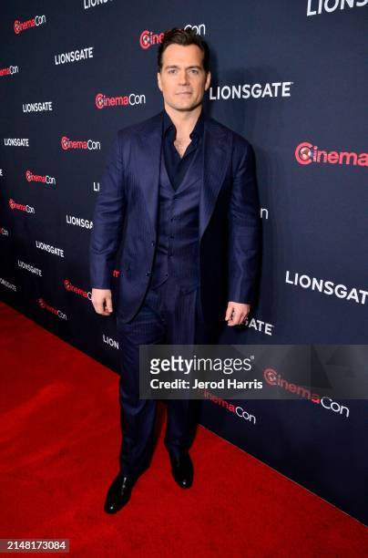 Henry Cavill attends the Lionsgate Exclusive Presentation of its Upcoming Slate during CinemaCon, the official convention of the National Association...