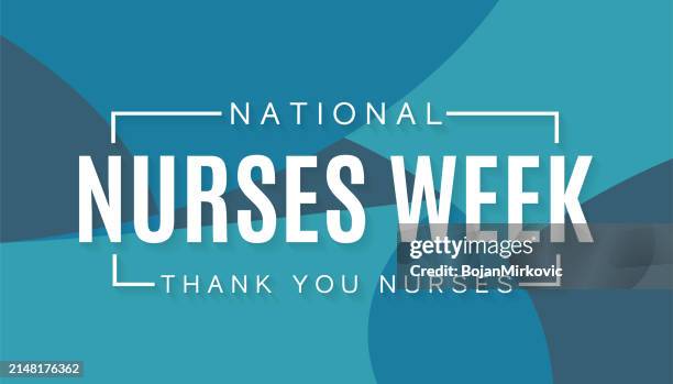 national nurses week abstract card, thank you nurses. vector - nursing background stock illustrations