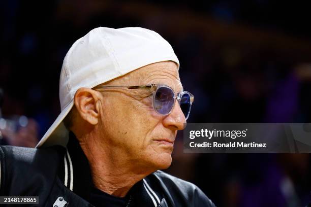 Jimmy Iovine attends a game between the Golden State Warriors and the Los Angeles Lakers at Crypto.com Arena on April 09, 2024 in Los Angeles,...