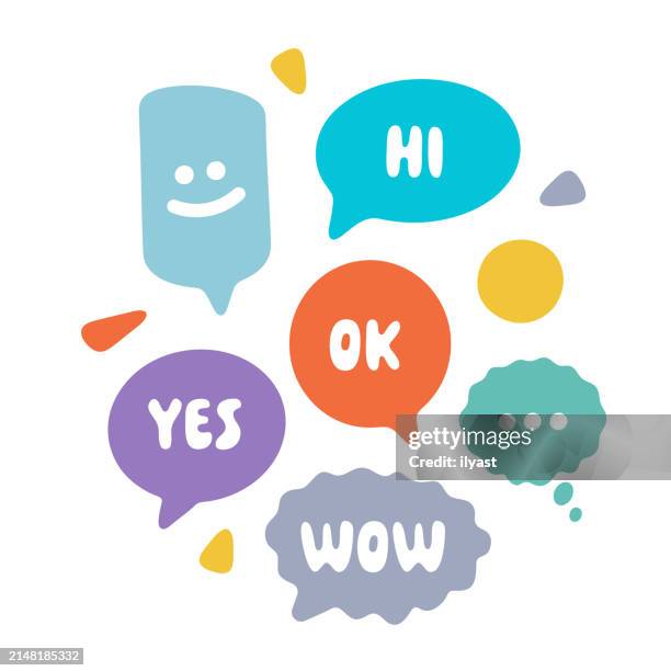 sprechblasen-konversations-vektordesign - sprechblase stock-grafiken, -clipart, -cartoons und -symbole