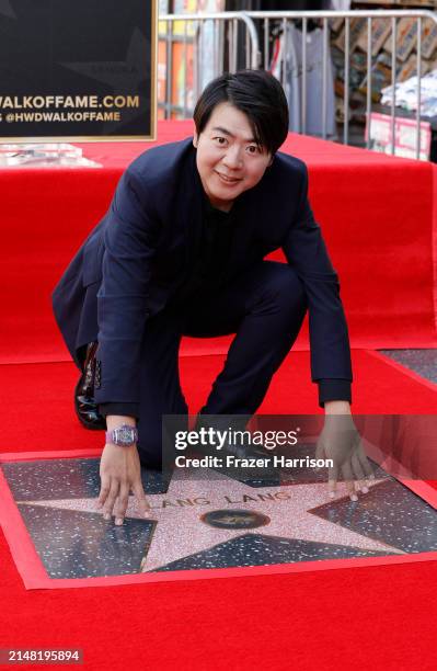 Classical Pianist Lang Lang who was honored with the 2,778th star on the Hollywood Walk of Fame on April 10, 2024 in Hollywood, California.