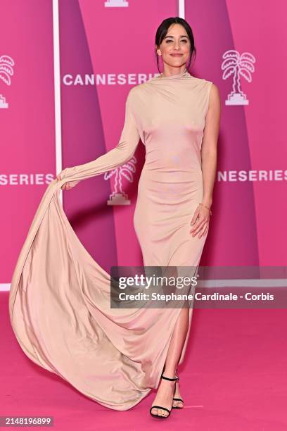 Macarena García attends the Pink Carpet on Day Six of the 7th Canneseries International Festival on April 10, 2024 in Cannes, France.