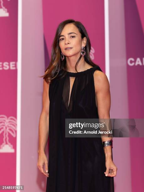 Alice Braga attends the Pink Carpet on Day Six of the 7th Canneseries International Festival on April 10, 2024 in Cannes, France.