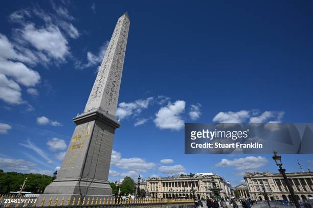 General view of Place de la Concorde one of the venues during the Paris 2024 Summer Olympics, on April 10, 2024 in Paris, France. Paris will host the...
