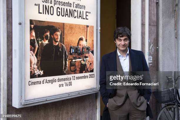 Portrait of Italian actor Lino Guanciale during the Parma Film Festival, Parma, Italy, November 12, 2023.