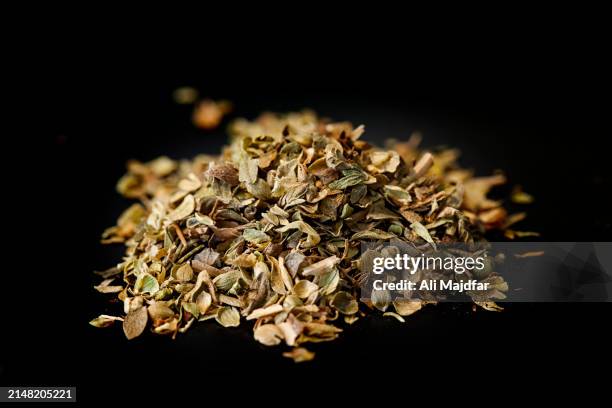 dried oregano leaves - oregano stock pictures, royalty-free photos & images