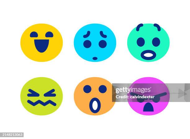basic human emotions - emotion stock illustrations