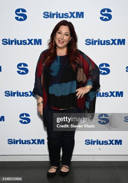 Carnie Wilson visits SiriusXM Studios on April 10, 2024 in New York City.