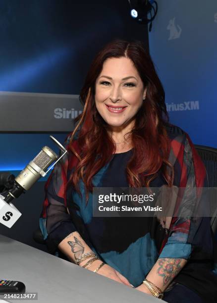 Carnie Wilson visits SiriusXM Studios on April 10, 2024 in New York City.