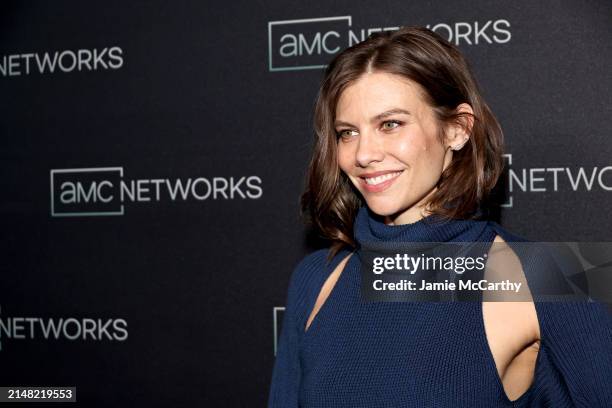 Lauren Cohan attends the AMC Networks 2024 Upfront at Chelsea Factory on April 10, 2024 in New York City.