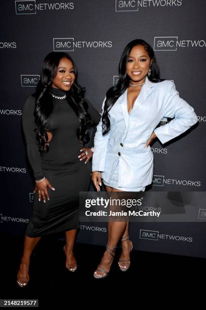 Reginae Carter and Toya Johnson-Rushing attend the AMC Networks 2024 Upfront at Chelsea Factory on April 10, 2024 in New York City.