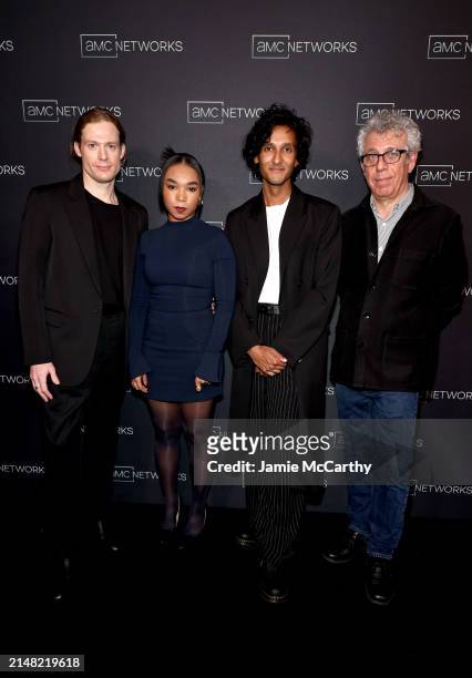 Sam Reid, Delainey Hayles, Assad Zaman, and Eric Bogosian attend the AMC Networks 2024 Upfront at Chelsea Factory on April 10, 2024 in New York City.