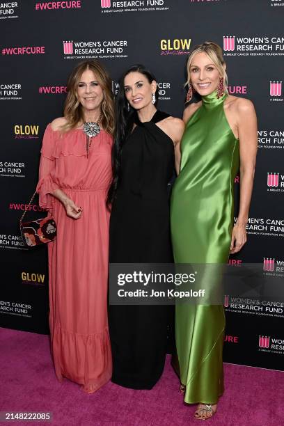Rita Wilson, Demi Moore and Jamie Tisch attend "An Unforgettable Evening" benefiting the Women's Cancer Research Fund at Beverly Wilshire, A Four...