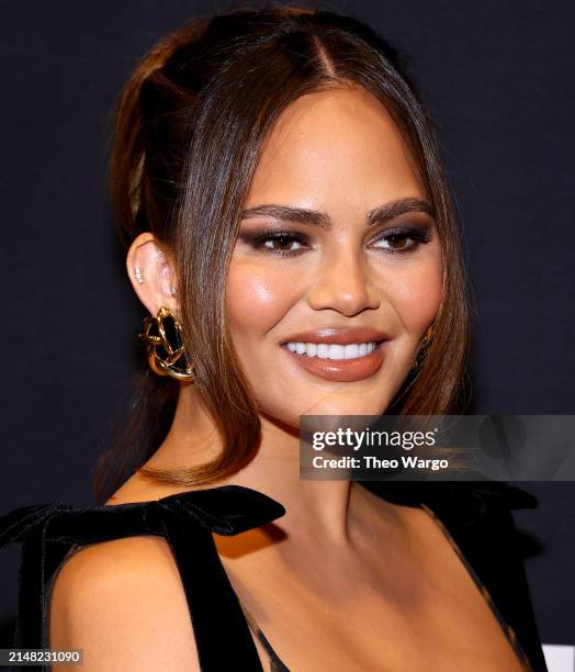 Chrissy Teigen attends the 2024 City Harvest Gala at Cipriani 42nd Street on April 10, 2024 in New York City.