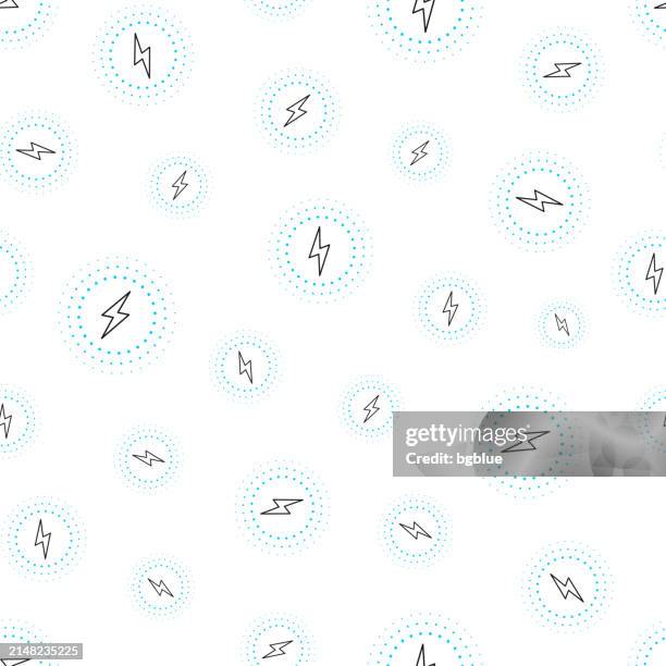 wireless charging. seamless pattern. line icons on white background - wireless charging stock illustrations