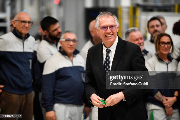 Carlos Tavares, CEO of Stellantis attends during the Inauguration of the Hybrid and PHEV Vehicles Stellantis Group eDCT Assembly Plant on April 10,...