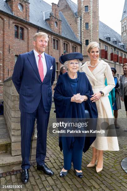 King Willem-Alexander of The Netherlands, Queen Maxima of The Netherlands and Princess Beatrix of The Netherlands attend the Four Freedom Award...