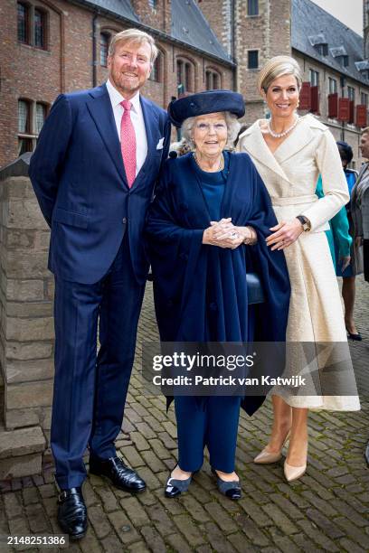 King Willem-Alexander of The Netherlands, Queen Maxima of The Netherlands and Princess Beatrix of The Netherlands attend the Four Freedom Award...