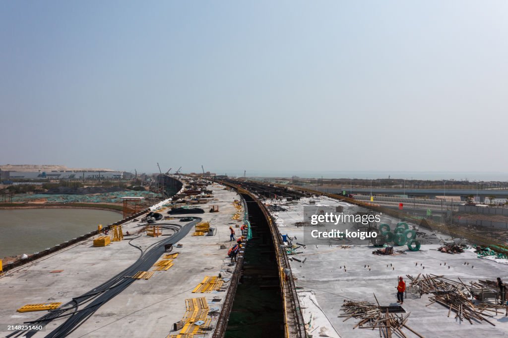 Elevated road construction