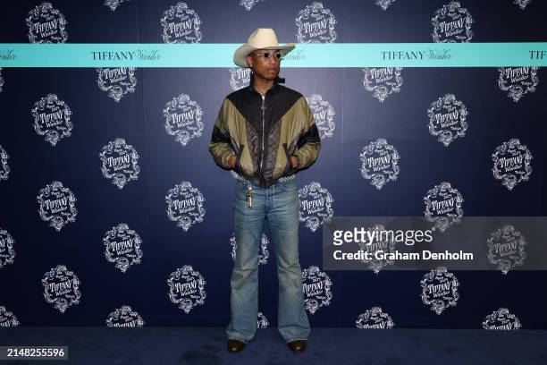 Pharrell Williams attends Tiffany & Co.'s opening celebration for the House's 'Tiffany Wonder' exhibition at the TOKYO NODE gallery on April 11, 2024...