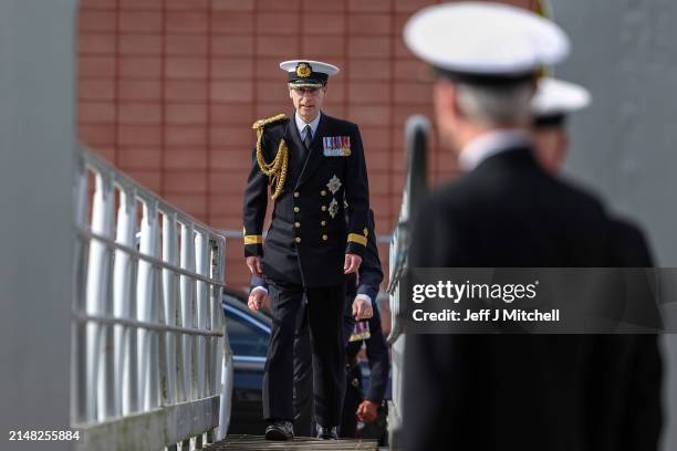 Prince Edward The Duke of Edinburgh, as Commodore in Chief of the Royal Fleet Auxiliary joins the crew on Royal Fleet Auxiliary ship, RFA Stirling...