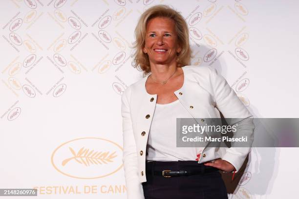 Iris Knobloch attends the 76th Cannes Film Festival Official Selection Presentation At UGC Normandie on April 11, 2024 in Paris, France.