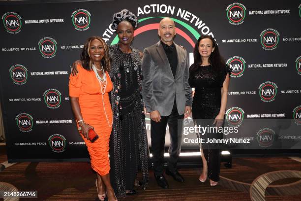 Caroline Wanga, Barkue Tubman-Zawolo, Ruben Diaz, and Alexis McGill Johnson attend the 2024 National Action Network Keepers Of The Dream Awards on...