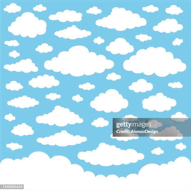 background sky and cloud with blue color. - air bubbles stock illustrations