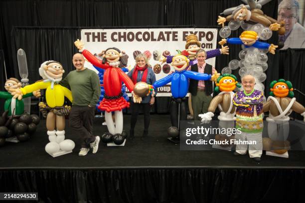 Portrait of cast members from the film 'Willie Wonka and the Chocolate Factory' at the Chocolate Expo in the Shriners Auditorium, Wilmington,...