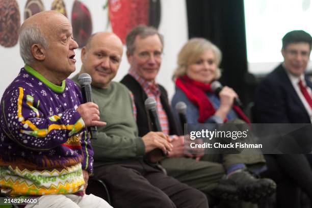 English actor Rusty Goffe participates in a panel discussion about the film 'Willie Wonka and the Chocolate Factory' at the Chocolate Expo in the...