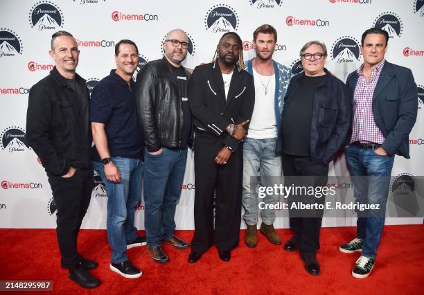 Zev Foreman, Aaron Dem, Josh Cooley, Brian Tyree Henry, Chris Hemsworth, Lorenzo di Bonaventura and Mark Vahradian attend Paramount Pictures'...