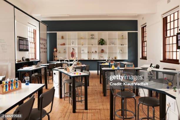 Interior Of Science Classroom With Laboratory Equipment High-Res Stock ...