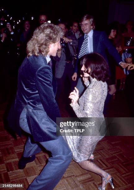 American professional tennis player Vitas Gerulaitis and Canadian activist Margaret Trudeau dance at the Manhattan nightclub and disco Studio 54 in...