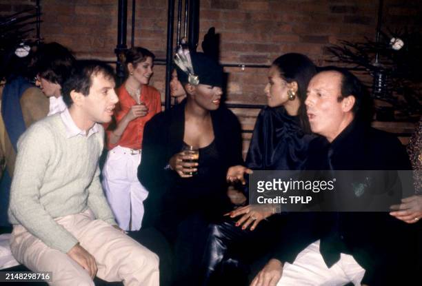 American entrepreneur and co-owner of the New York City disco Studio 54 Steve Rubell , Jamaican actress Grace Jones, Somali-born American fashion...
