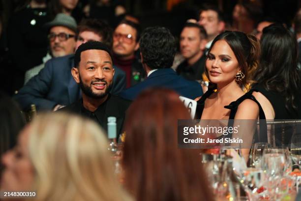 John Legend and Chrissy Teigen attend as City Harvest Presents The 2024 Gala: Magic Of Motown at Cipriani 42nd Street on April 10, 2024 in New York...
