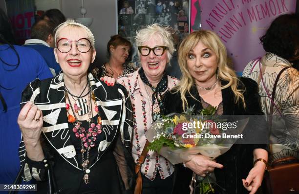 Su Pollard, Jenny Eclair and Helen Lederer attend the launch of Helen Lederer's new memoir "Not That I'm Bitter" at The Groucho Club on April 11,...