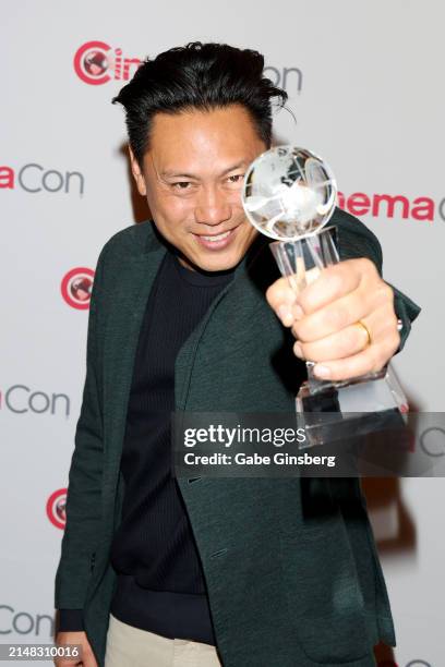 Jon M. Chu, recipient of the Martin Scorsese Legend Of Cinema Award, attends the Legend Of Cinema Luncheon during CinemaCon 2024 at Caesars Palace on...