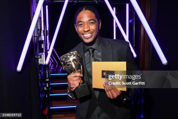 Nadji Jeter, winner of the Performer in a Leading Role Award for the portrayal of Miles Morales in 'Marvel's Spider-Man 2', presented by David...