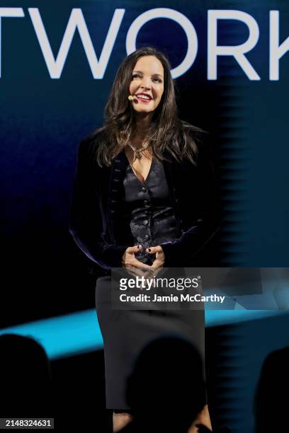 Networks Chief Executive Officer Kristin Dolan speaks at the AMC Networks 2024 Upfront at Chelsea Factory on April 10, 2024 in New York City.