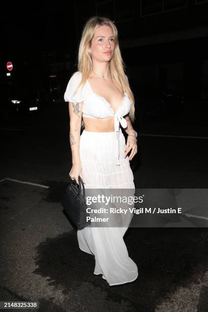 Lottie Moss seen attending PrettyLittleThing Showroom 1st Birthday Event on April 11, 2024 in London, England.