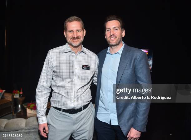 Matt Pollock and Jed Harmsen, Head of Cinema & Group Entertainment, Dolby Laboratories, attend Walt Disney Studios' 2024 presentation highlighting...