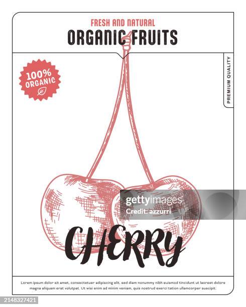 cherry sketch icon - cherry isolated stock illustrations