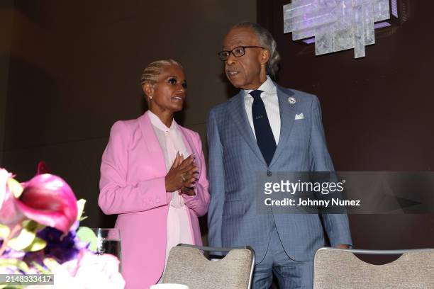Rachel Noerdlinger and Al Sharpton attend the National Action Network's Women's Empowerment Luncheon on April 11, 2024 in New York City.