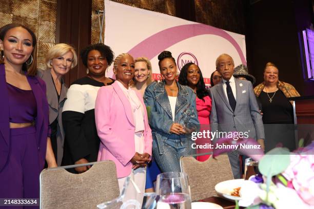 Mara S. Campo, Mika Brzezinski, Stacey Abrams, Rachel Noerdlinger, Alicia Keys, Domonique Sharpton, Al Sharpton, and Dr. Valerie Daniels-Carter...